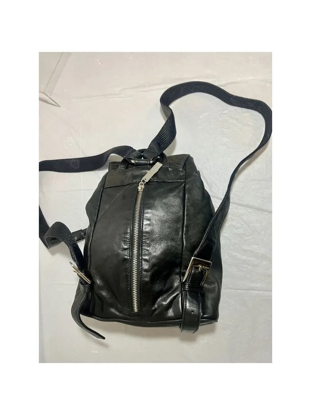 vintage DKNY Donna Karan leather backpack Y2K